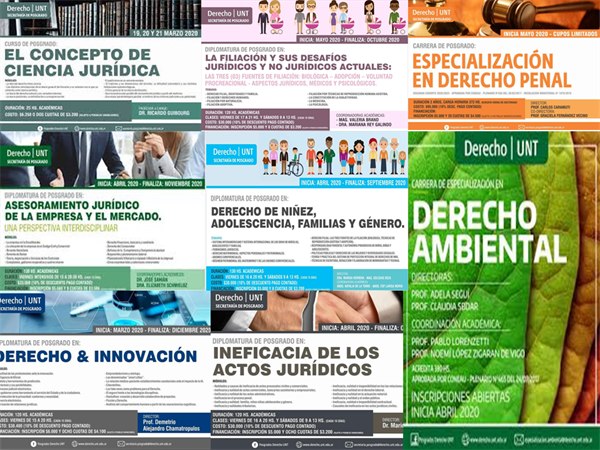 Derecho: Se Va el 2019, pero mirá las propuestas que te ofrecen en el 2020 Derecho: Se Va el 2019, pero mirá las propuestas que te ofrecen en el 2020